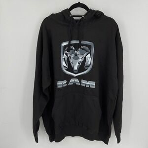 RAM Truck Logo Hoodie Black 3XL Officially Licensed Hooded Sweatshirt Mens